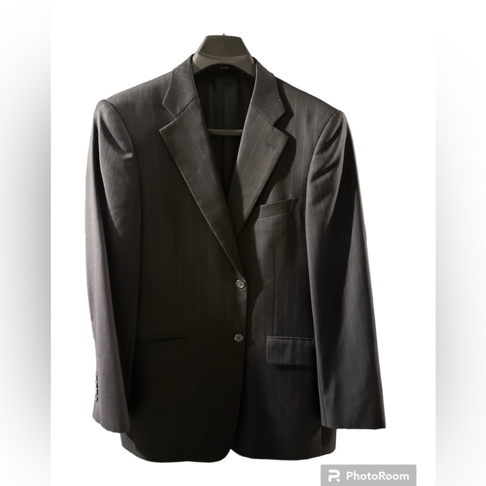 John W Nordstrom Loro Piana Suit Navy Blazer 42R